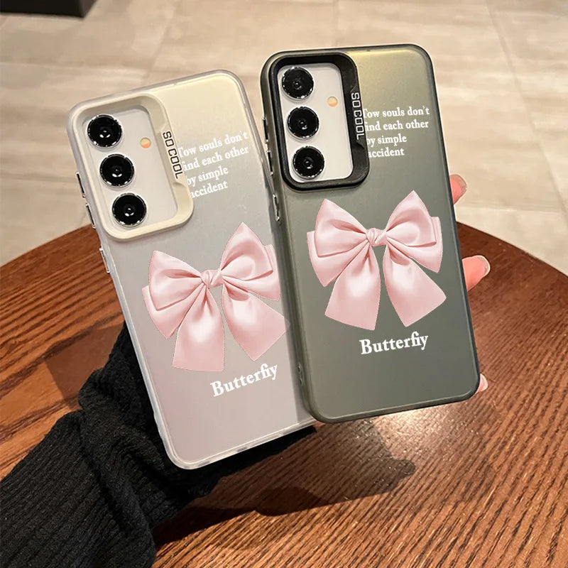 Colorful Bow Anti-fall Phone Case For Samsung