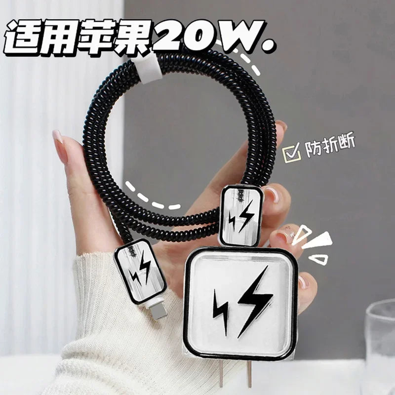 Data cable&Charger Protector Case for IPhone  18/20W Charger