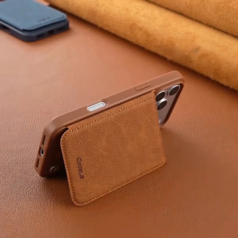 Luxury Leather Wallet Card Slots Stand Case For iPhone