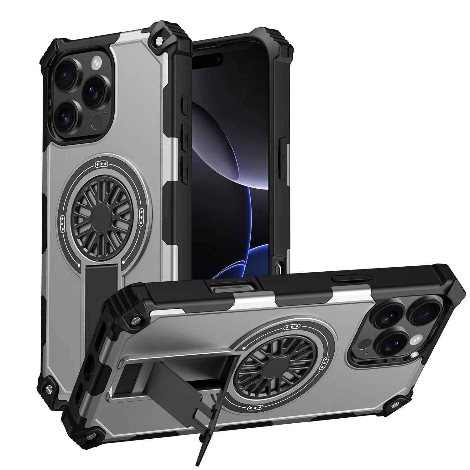 Magnetic decompression and drop-proof case for iPhone