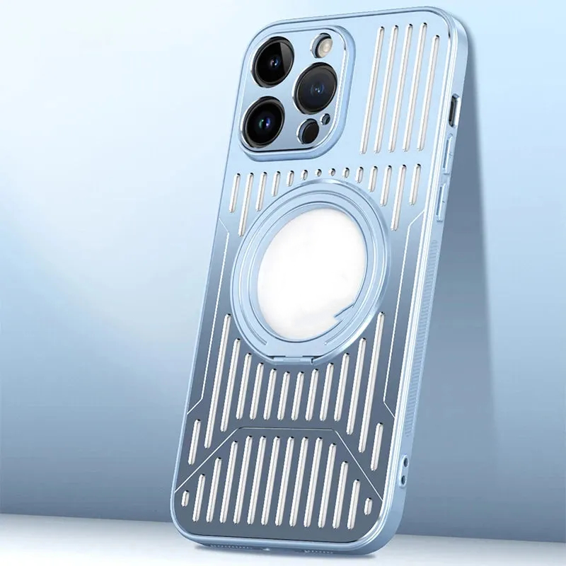 Heat Dissipation Metal Rotating Bracket Case For iPhone