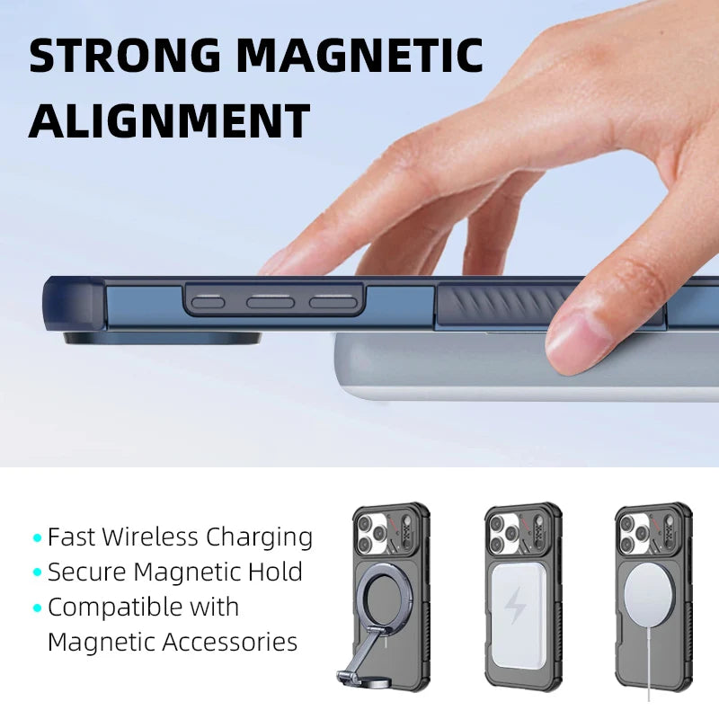 Magnetic Wireless Charging Shockproof Matte Case for IPhone