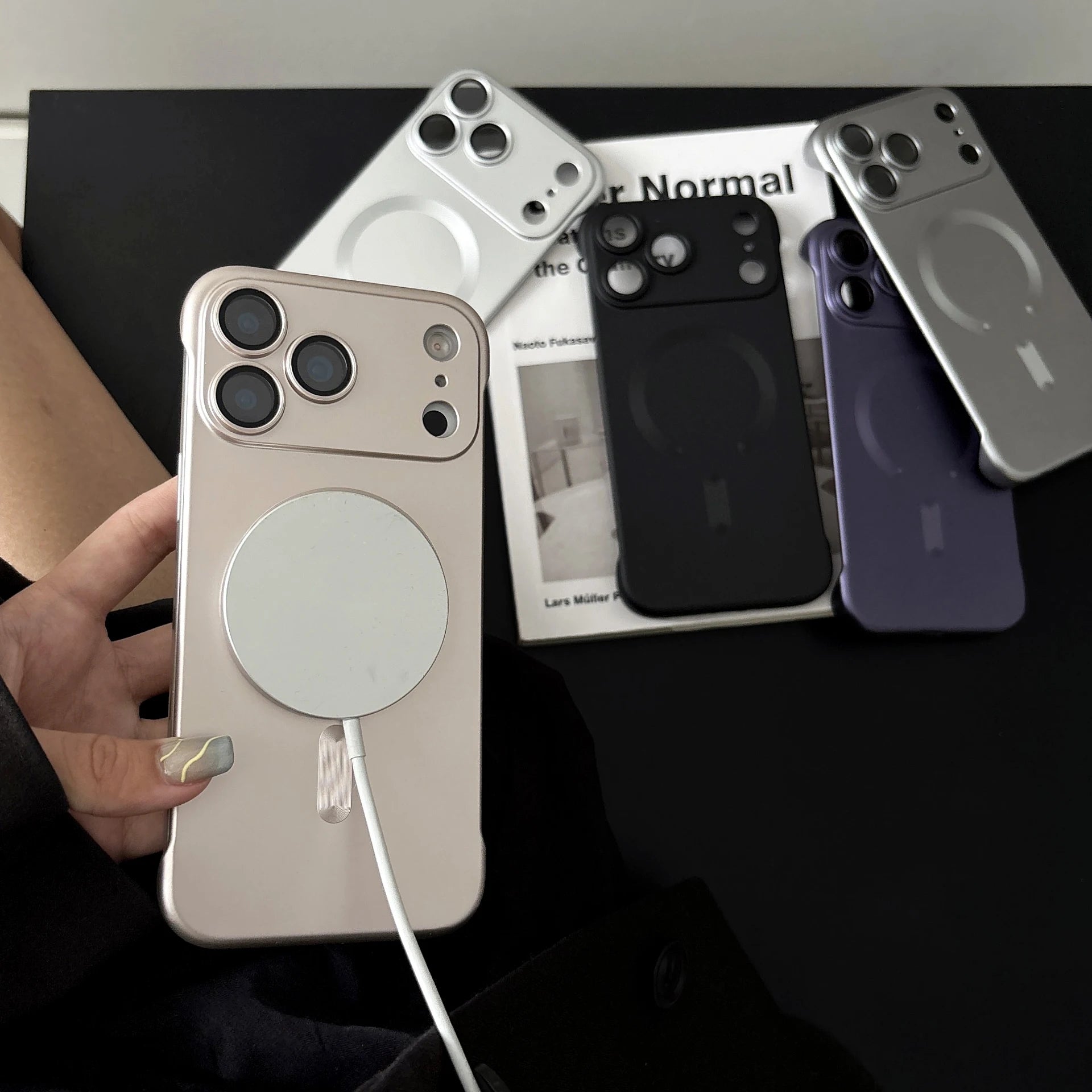 Ultra Thin Matte Magnetic Frameless Case For iPhone