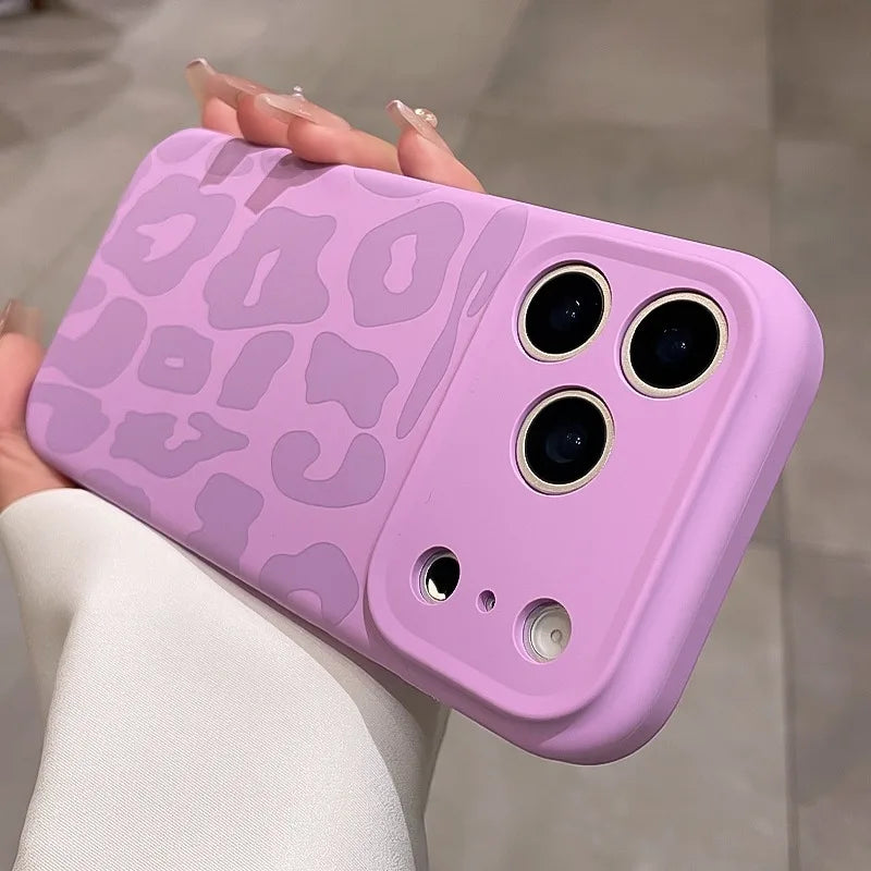 Leopard Pattern Liquid Silicone Case for iPhone