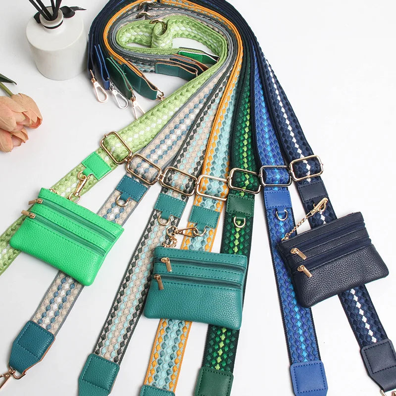 Adjustable crossbody phone lanyard with coin purse