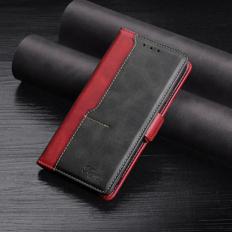 Business Flip Cover Card Slot Leather Wallet Case for Samsung