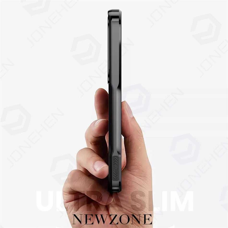 Magsafe Magnetic Electroplating armor waist transparent case for Samsung