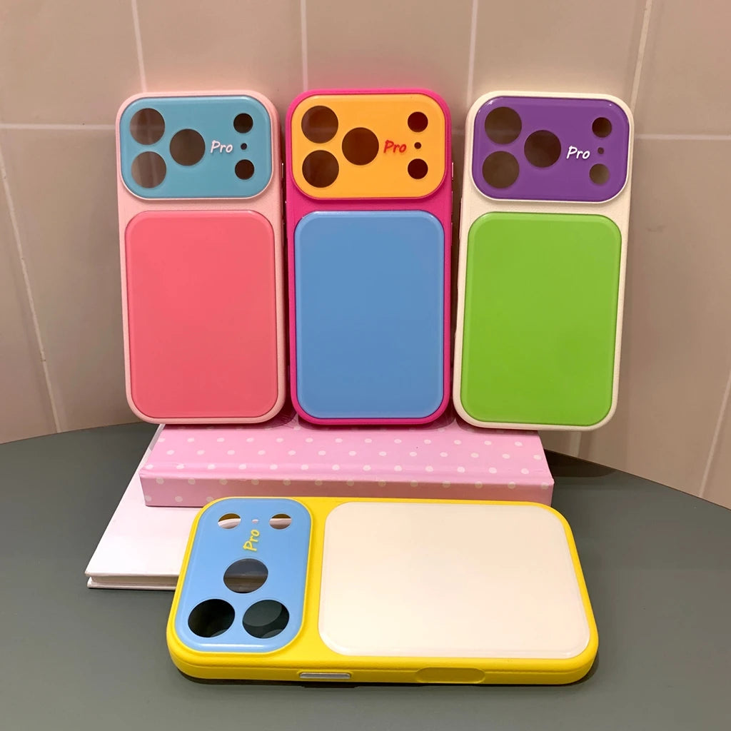 Summer Dopamine Color-Block Phone Case for iPhone