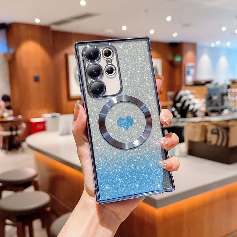 Gradient Glitter Soft Case For Samsung