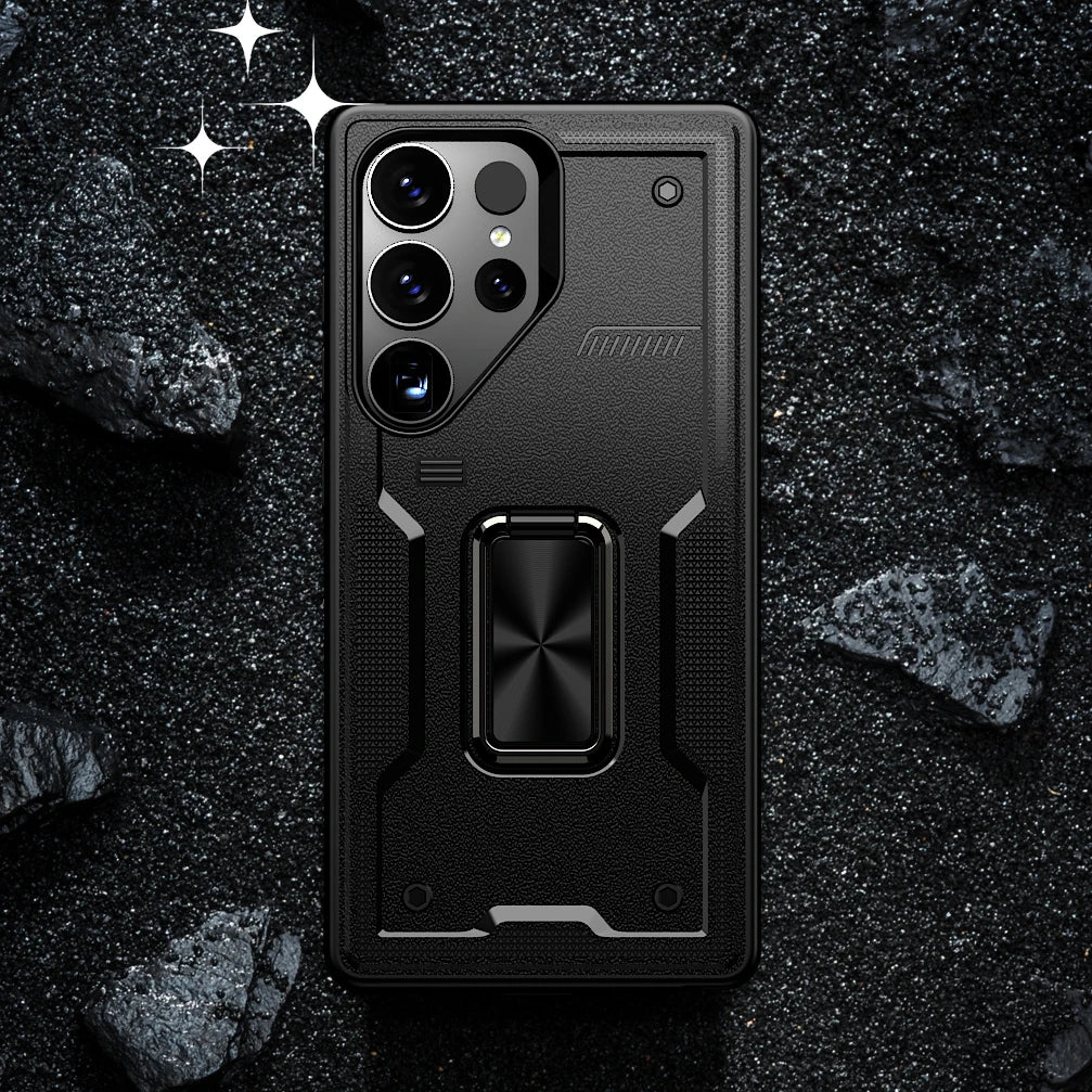 Finger ring armor heavy duty case for Samsung