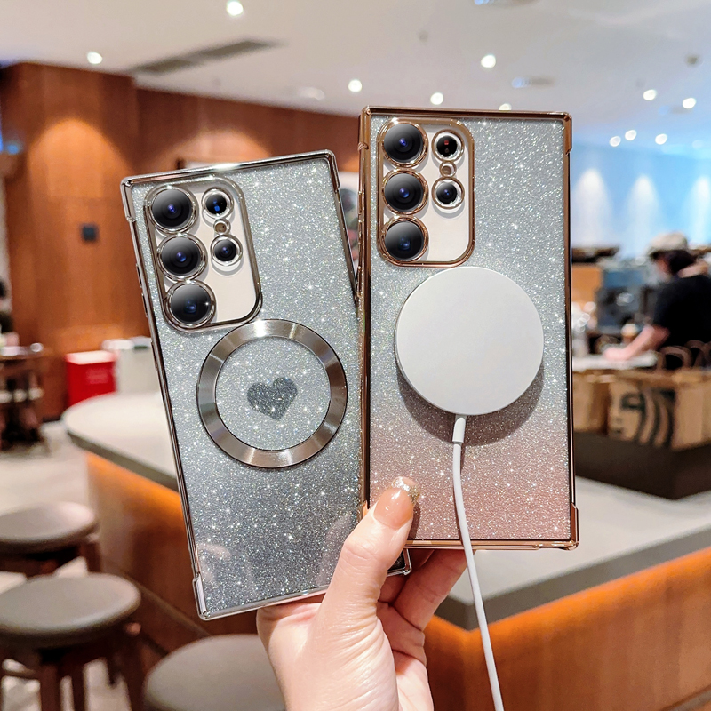 Gradient Glitter Soft Case For Samsung