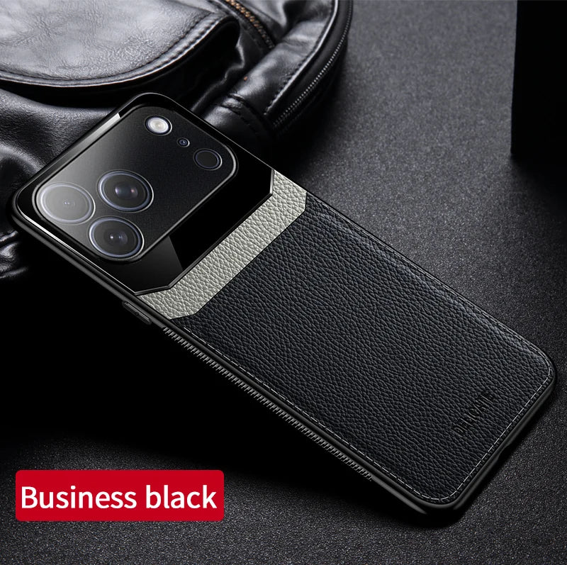 business-style Leather Shockproof case for iPhone