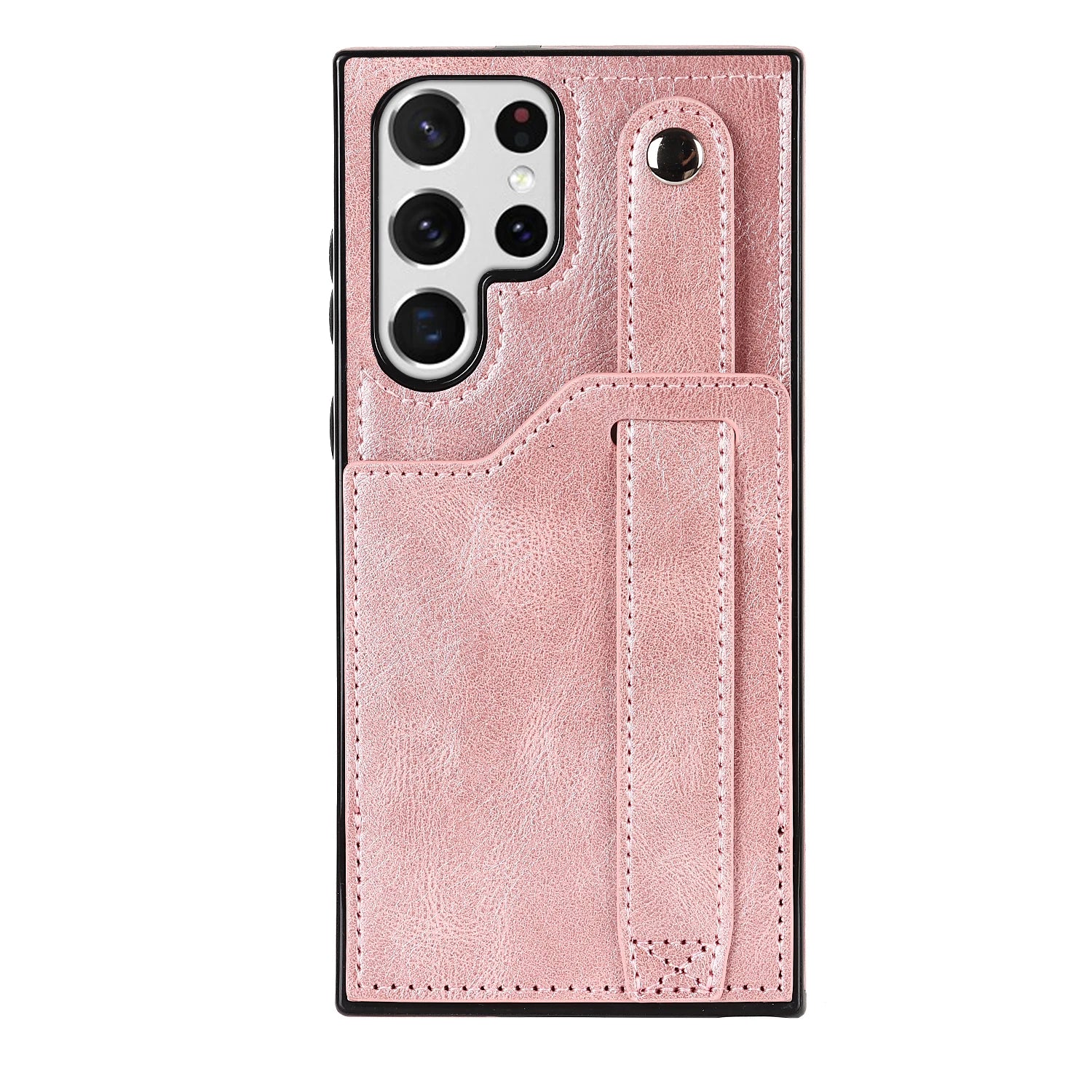 Luxury Wrist Strap Leather Wallet Case For Samsung