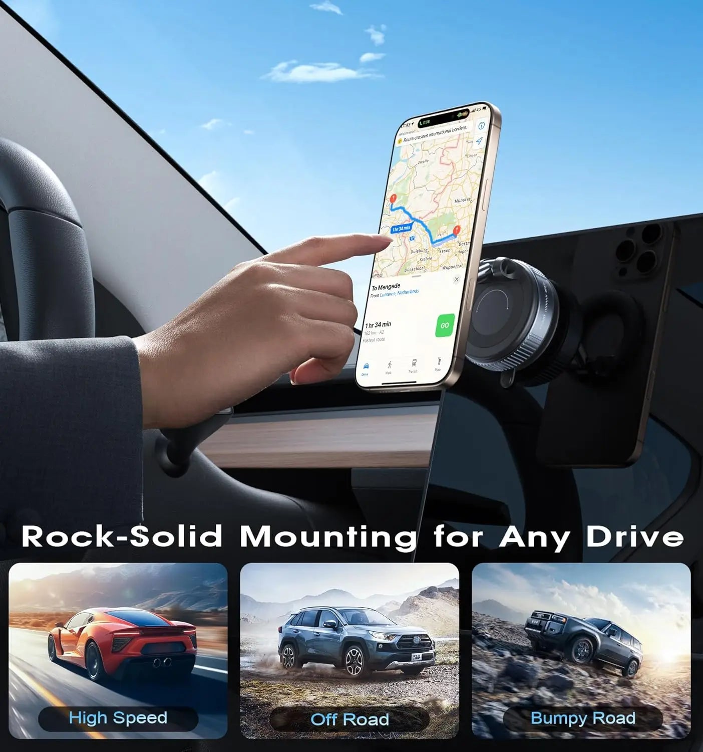 Vacuum Magnetic Car Phone Holder - Stable and Anti-Shake