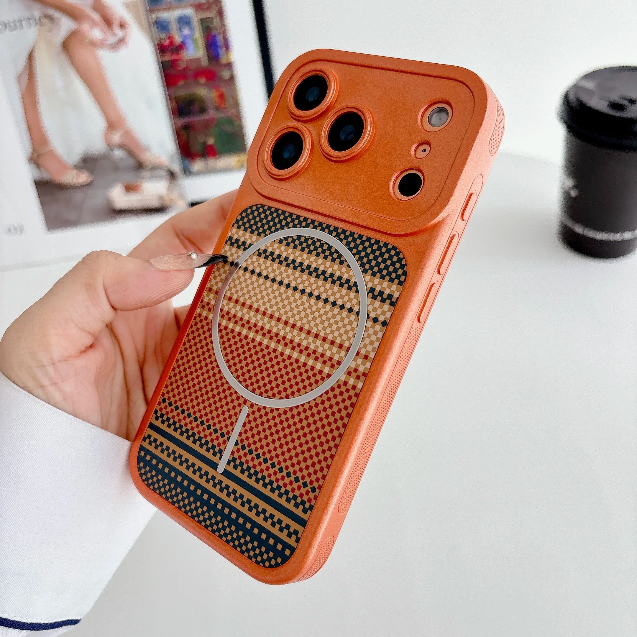 Magsafe Magnetic Kevlar Carbon Fiber Pattern Case for iPhone