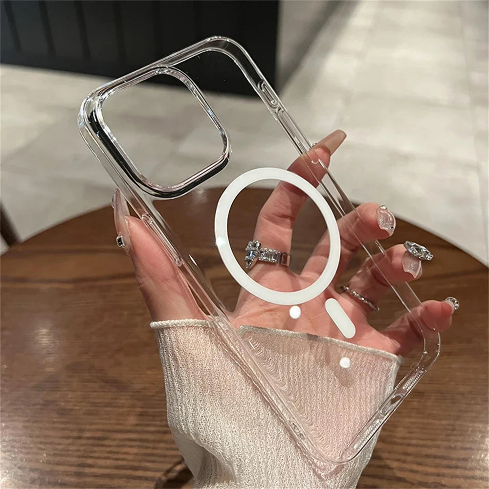 Magsafe Magnetic Ultra Thin Hard HD Transparent Case For iPhone