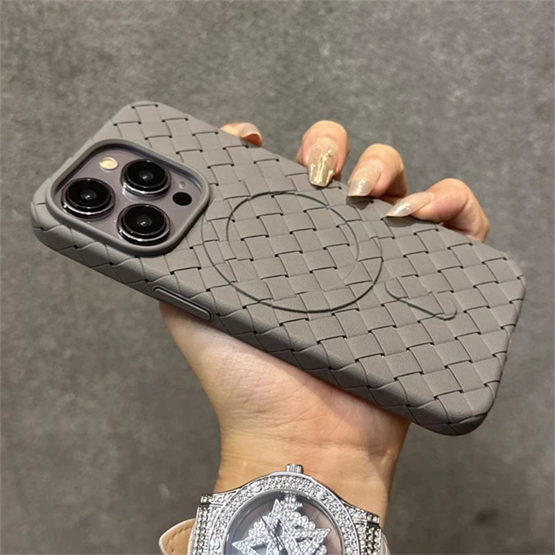 Magsafe Magnetic Breathable Cooling Woven Grid  Case For iPhone