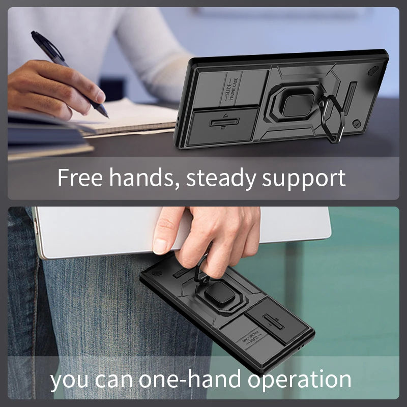 Lens Window Protective Ring Bracket Shockproof Case for Samsung