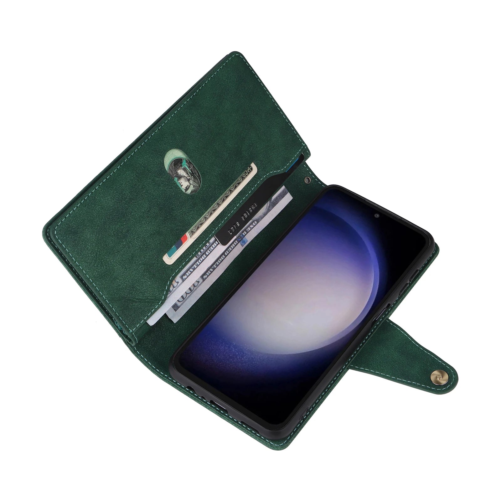 Wallet Multi-card Zipper Leather Case for Samsung