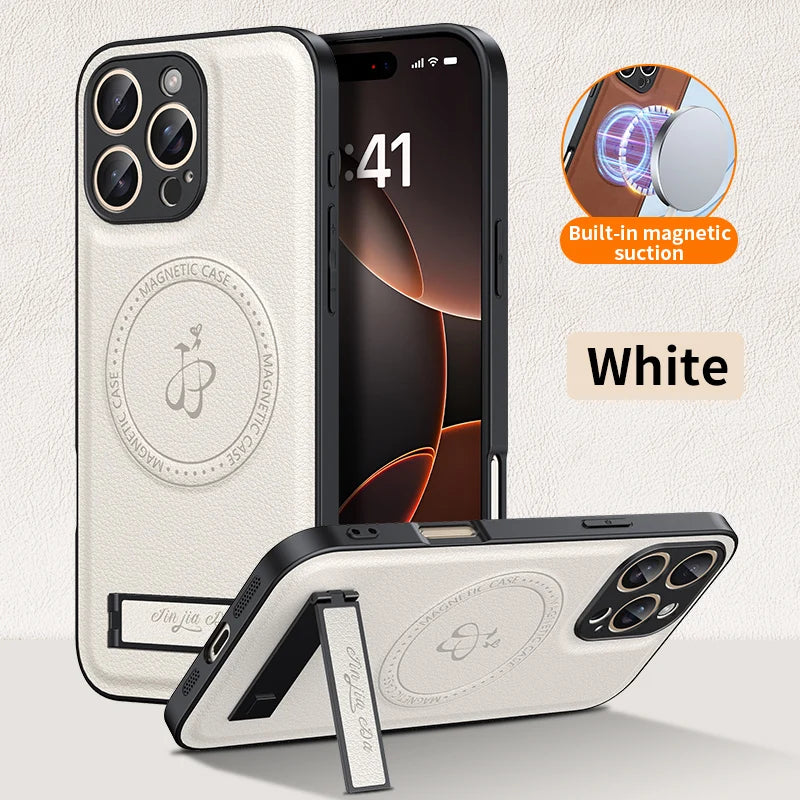 Magsafe Magnetic Leather Case for iPhone