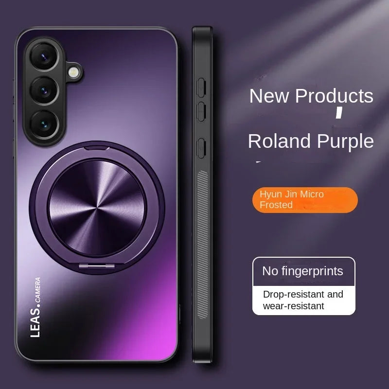 Magnetic Ring Hard Matte Case for Samsung