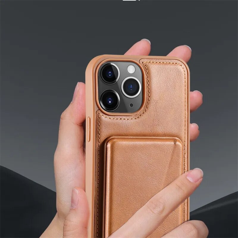Wallet Card Slot Leather Case for iPhone