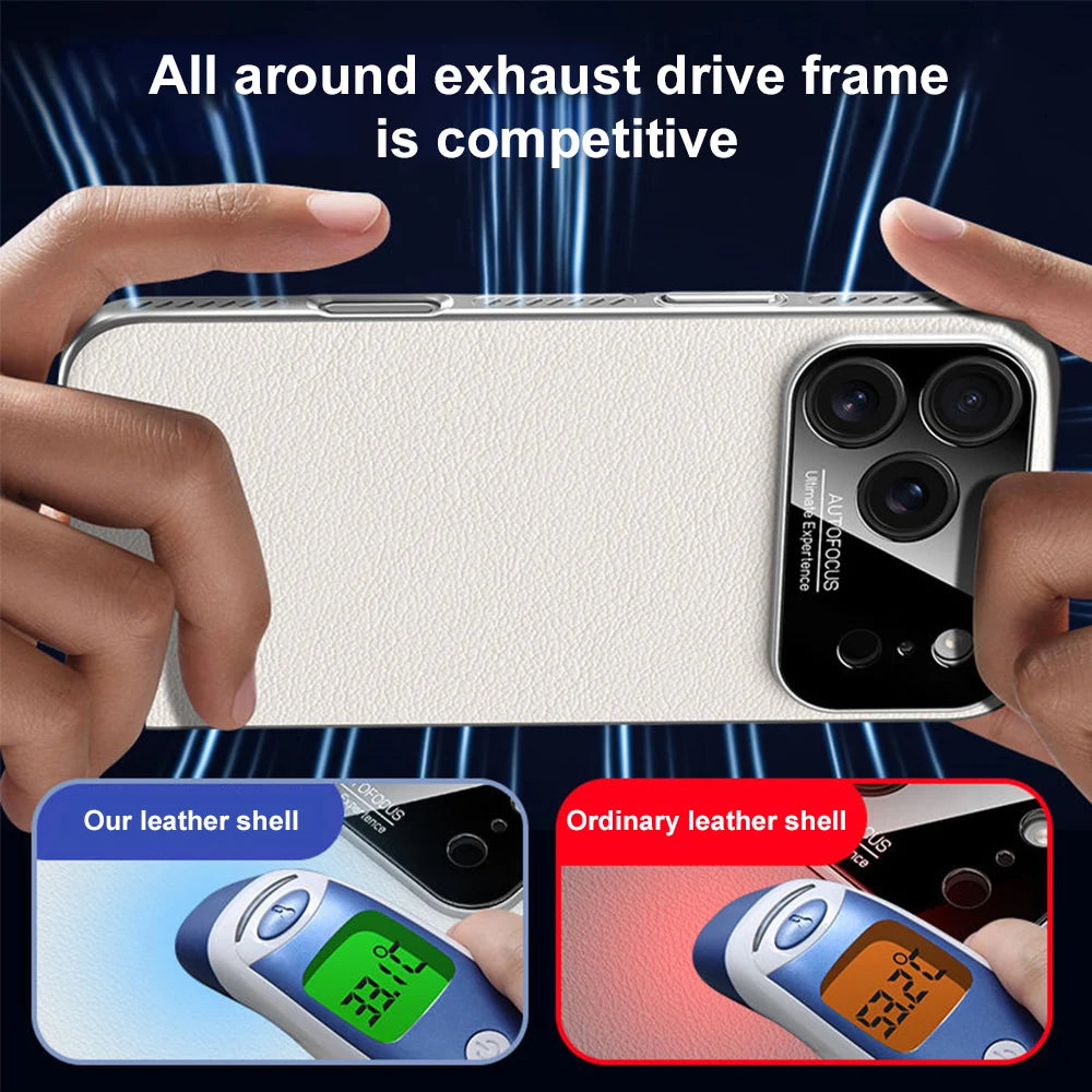 New Faux Leather Magnetic Cooling Case for iPhone