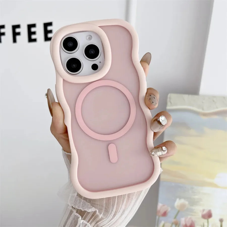 Magsafe Magnetic Wireless Charging Matte Wave Case For iPhone