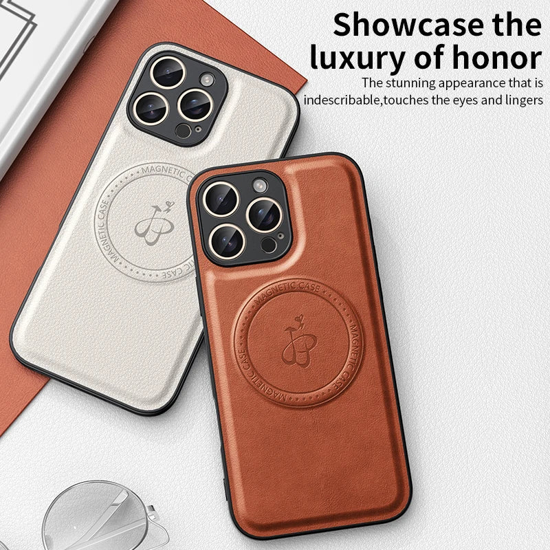 Magsafe Magnetic Leather Case for iPhone