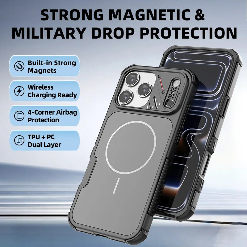 Magnetic Wireless Charging Shockproof Matte Case for IPhone