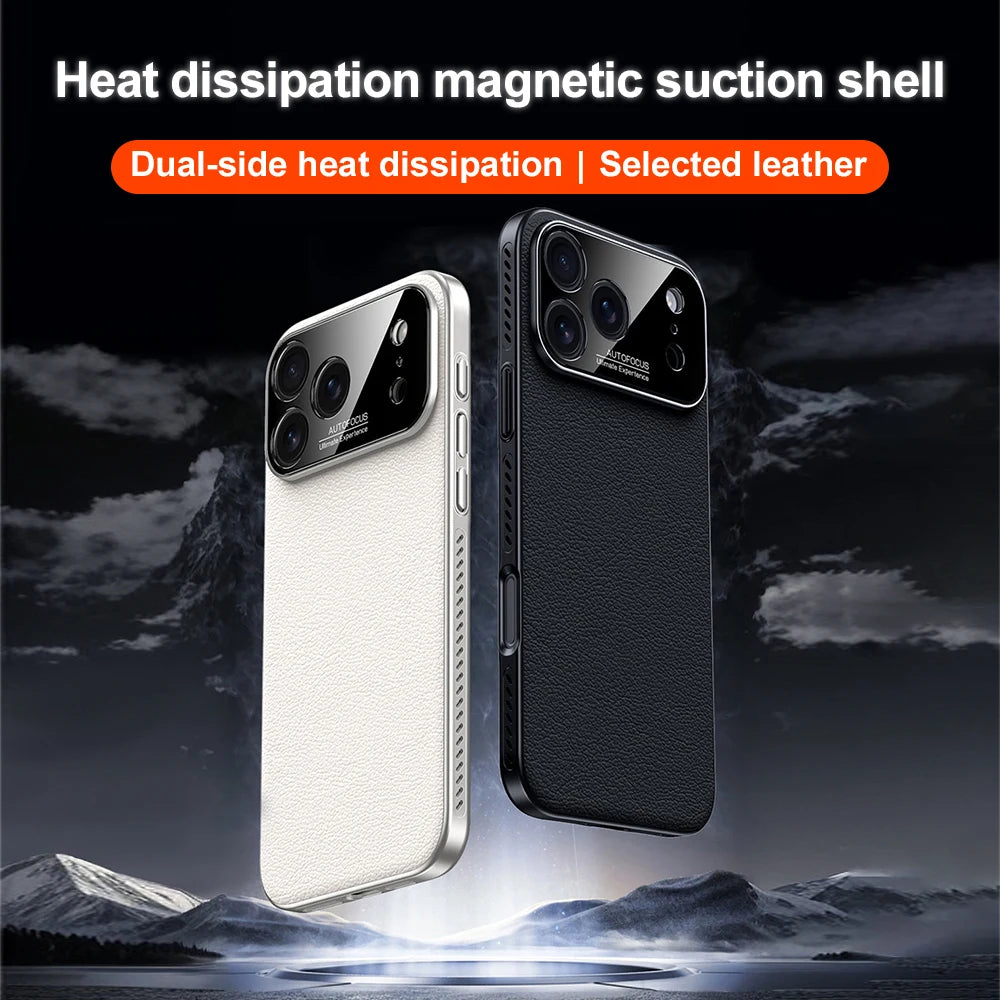New Faux Leather Magnetic Cooling Case for iPhone