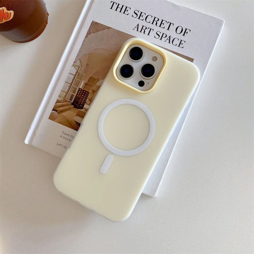 Magsafe Magnetic Frosted Transparent Shockproof Case For iPhone