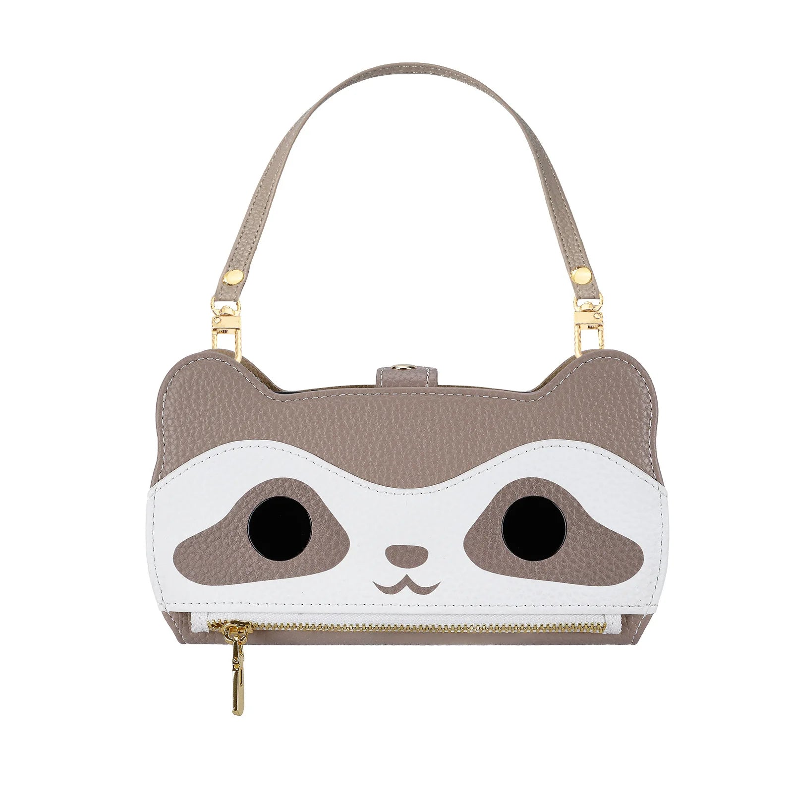 Cute Raccoon Crossbody Wallet Case For iPhone