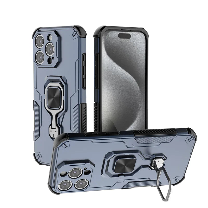 Car magnetic armor bracket case For iPhone