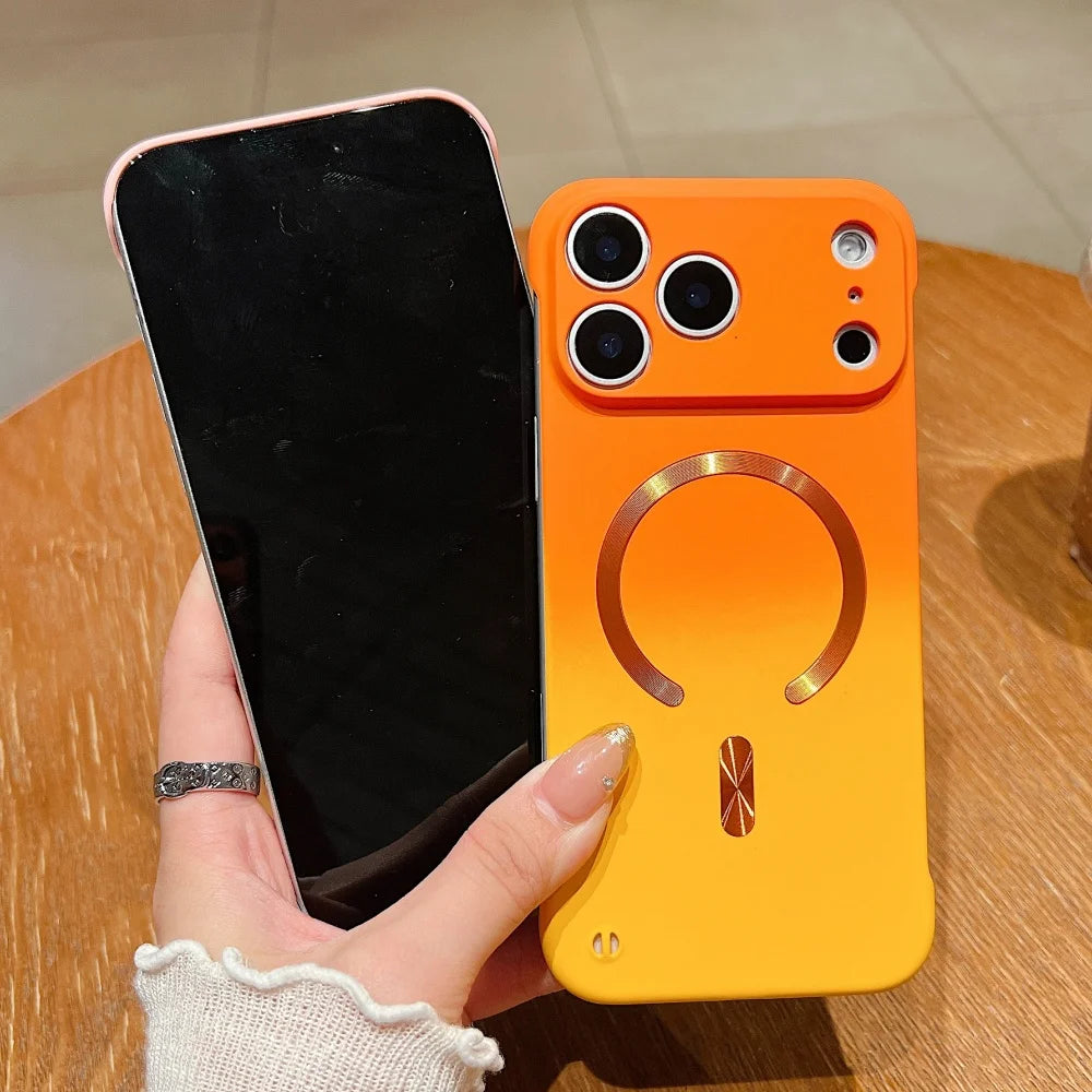 Ultra-Thin Gradient Frameless Magnetic Case for iPhone