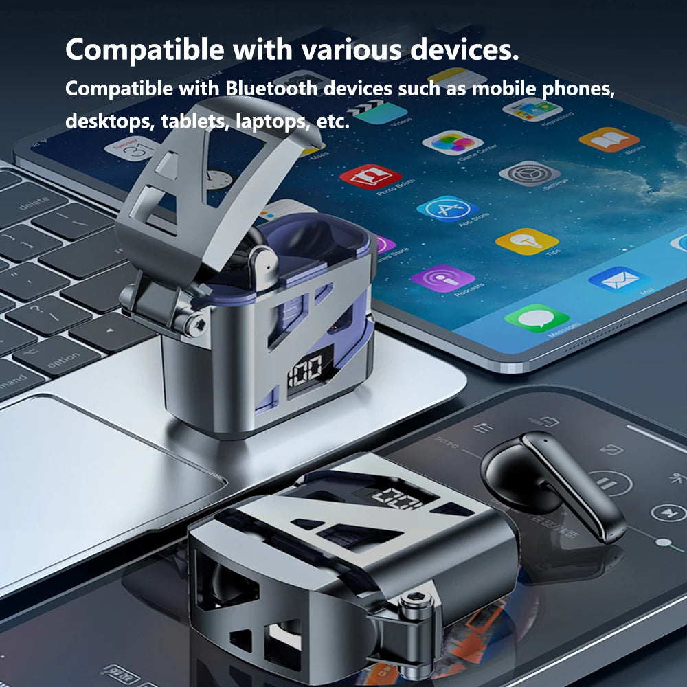 Hands-free Wireless Smart Sports Stereo Bluetooth Headset with Microphone