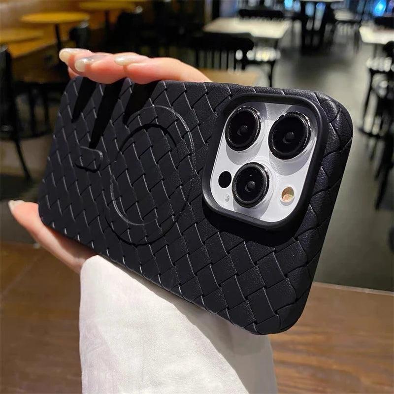 Magsafe Magnetic Breathable Cooling Woven Grid  Case For iPhone