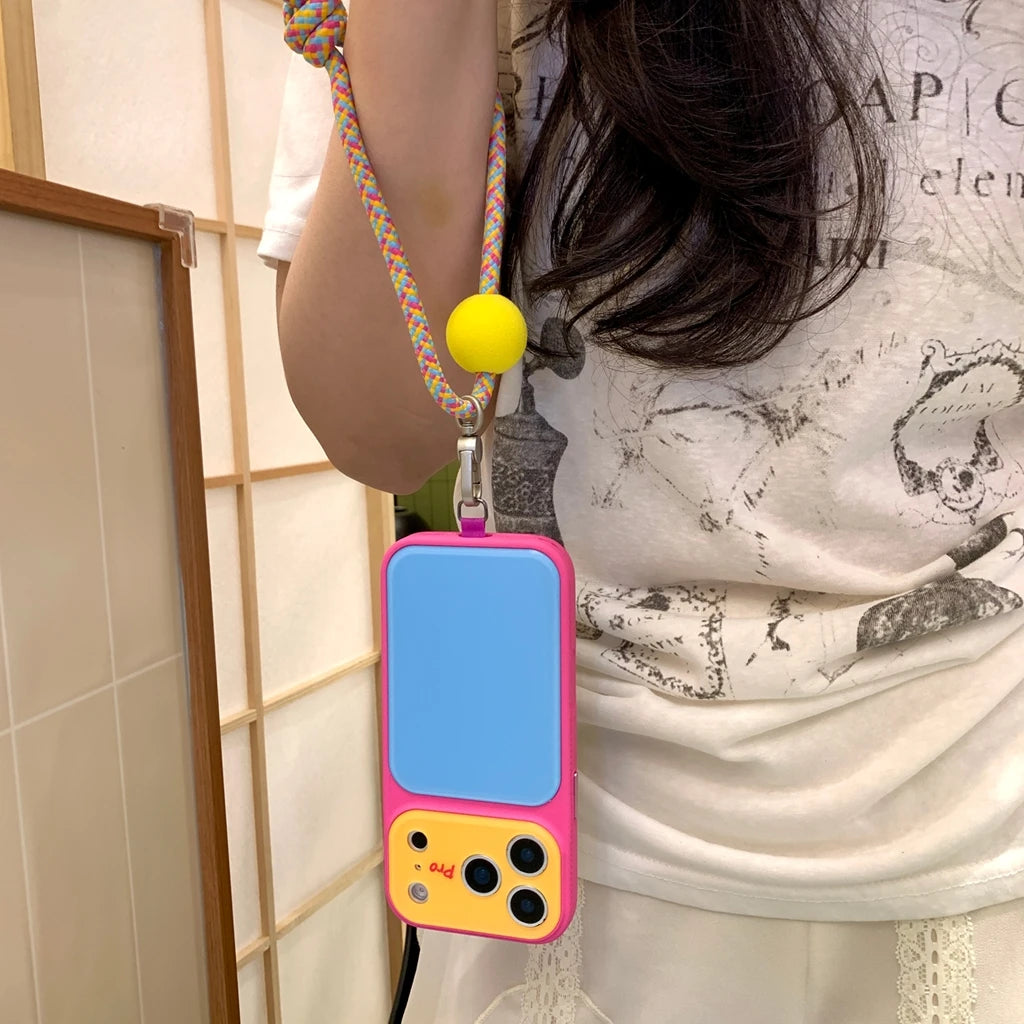 Summer Dopamine Color-Block Phone Case for iPhone