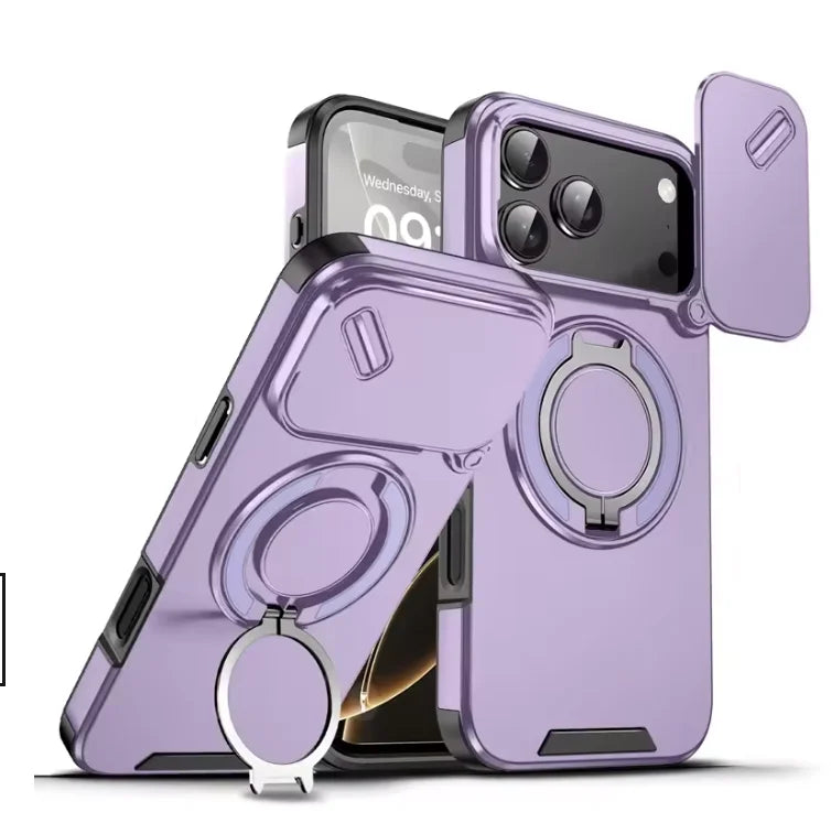 Armor Shockproof Magnetic Ring Stand Holder Case For iphone