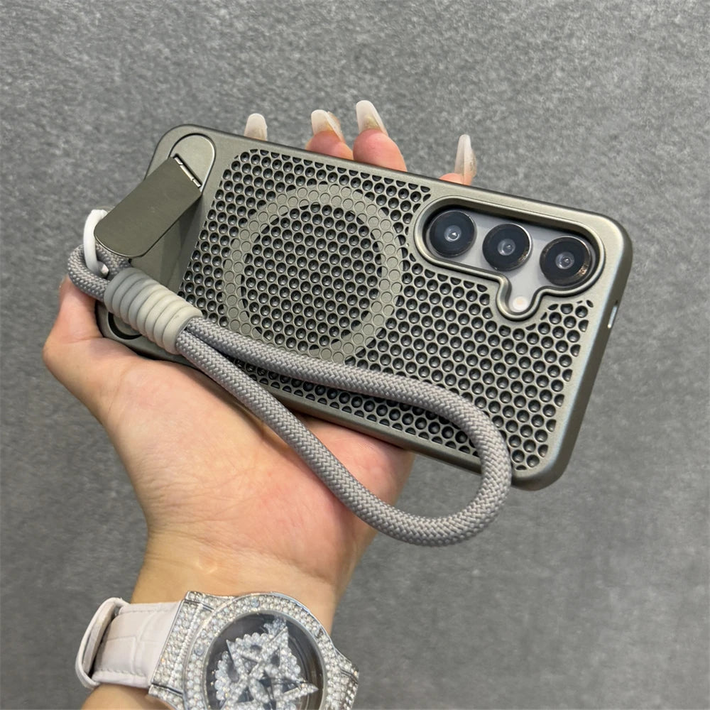 Magsafe Magnetic Lanyard Strap Honeycomb Cooling Case for Samsung