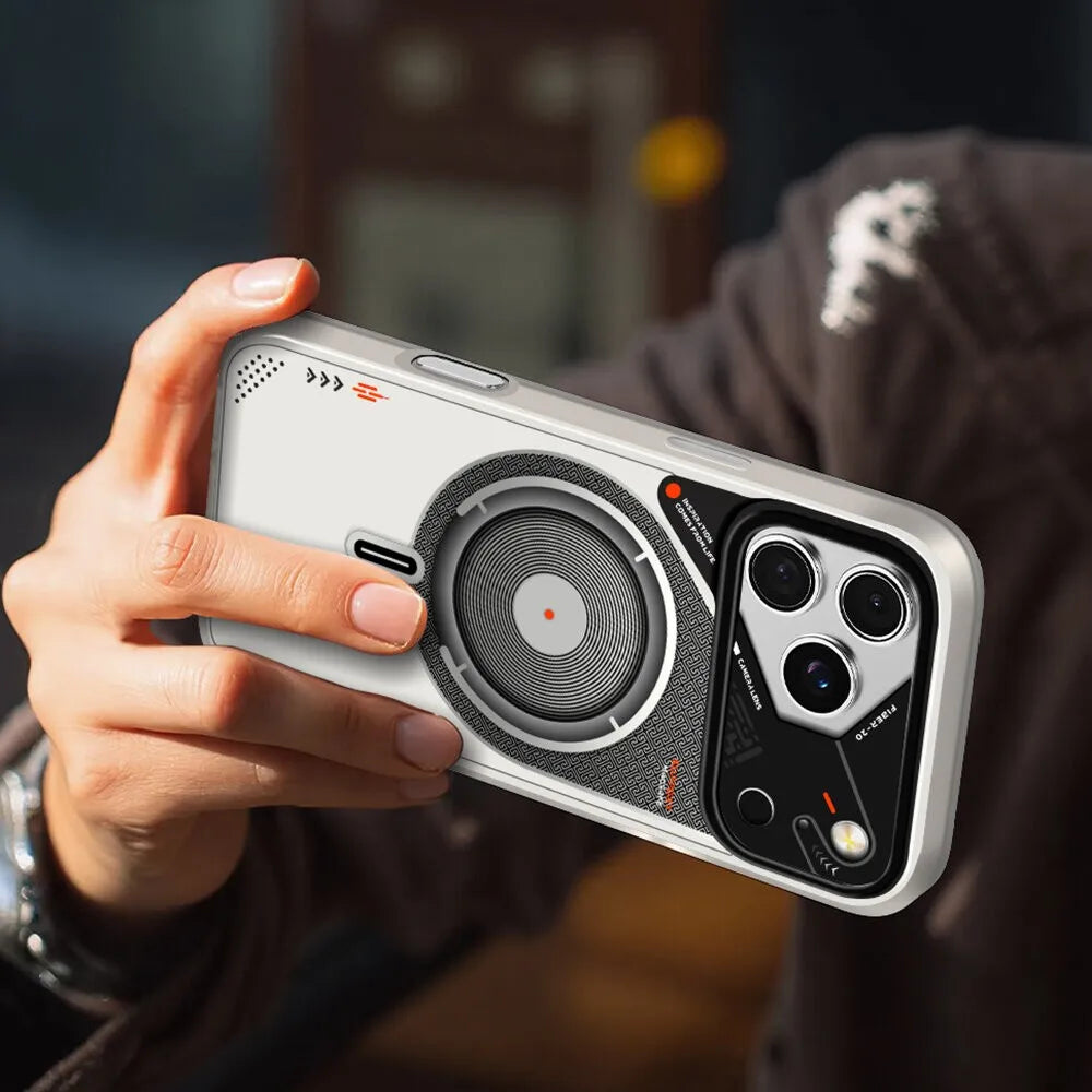 Luxury new mechanical style magnetic case For iPhone