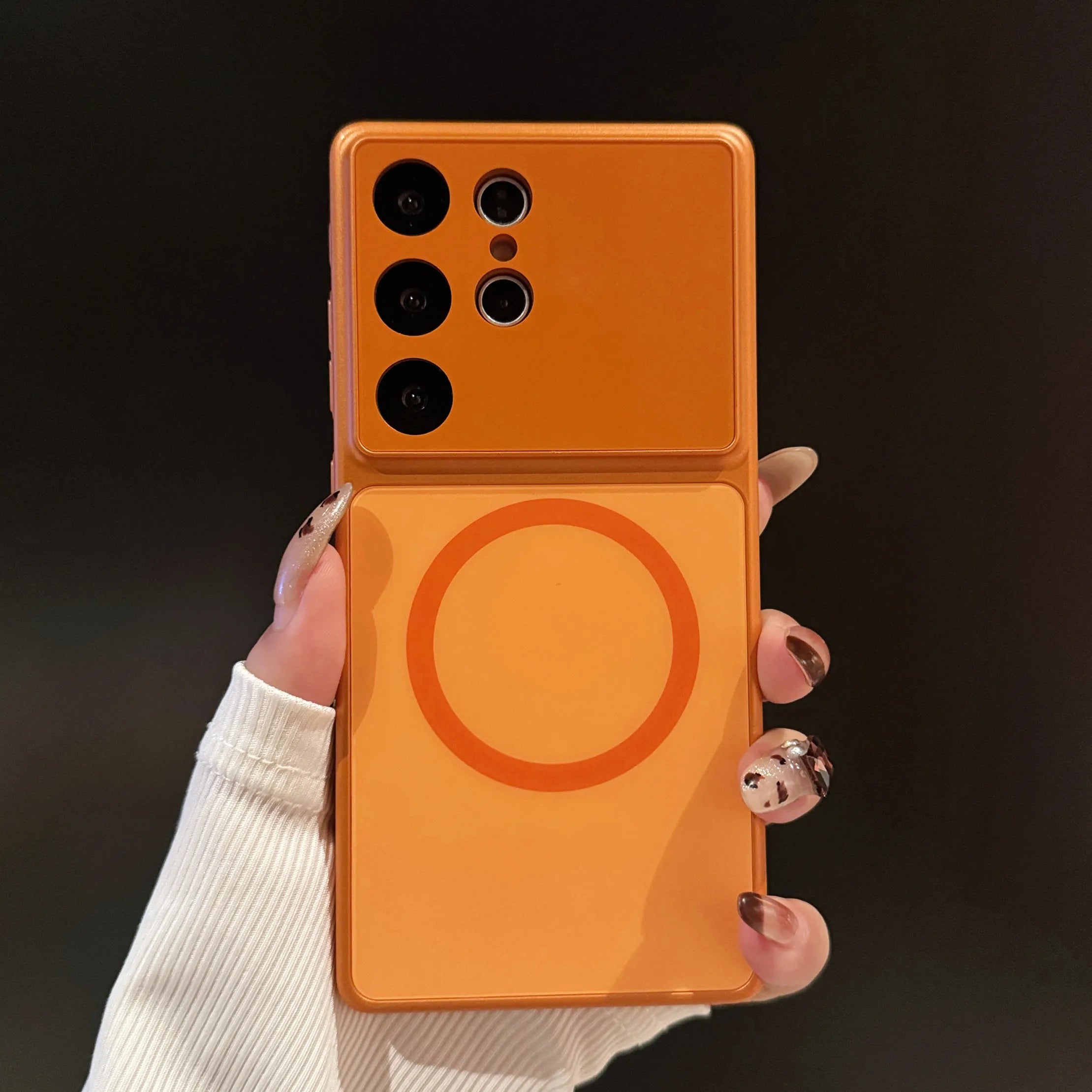 Magsafe Nano Matte Tempered Glass Case For Samsung