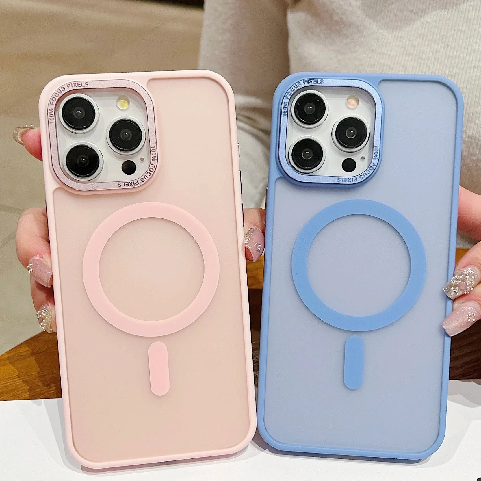 Magsafe Magnetic Matte Skin Touch Clear Case for iPhone