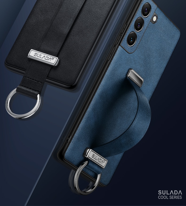 Leather Wristband Hand Strap Case for Samsung