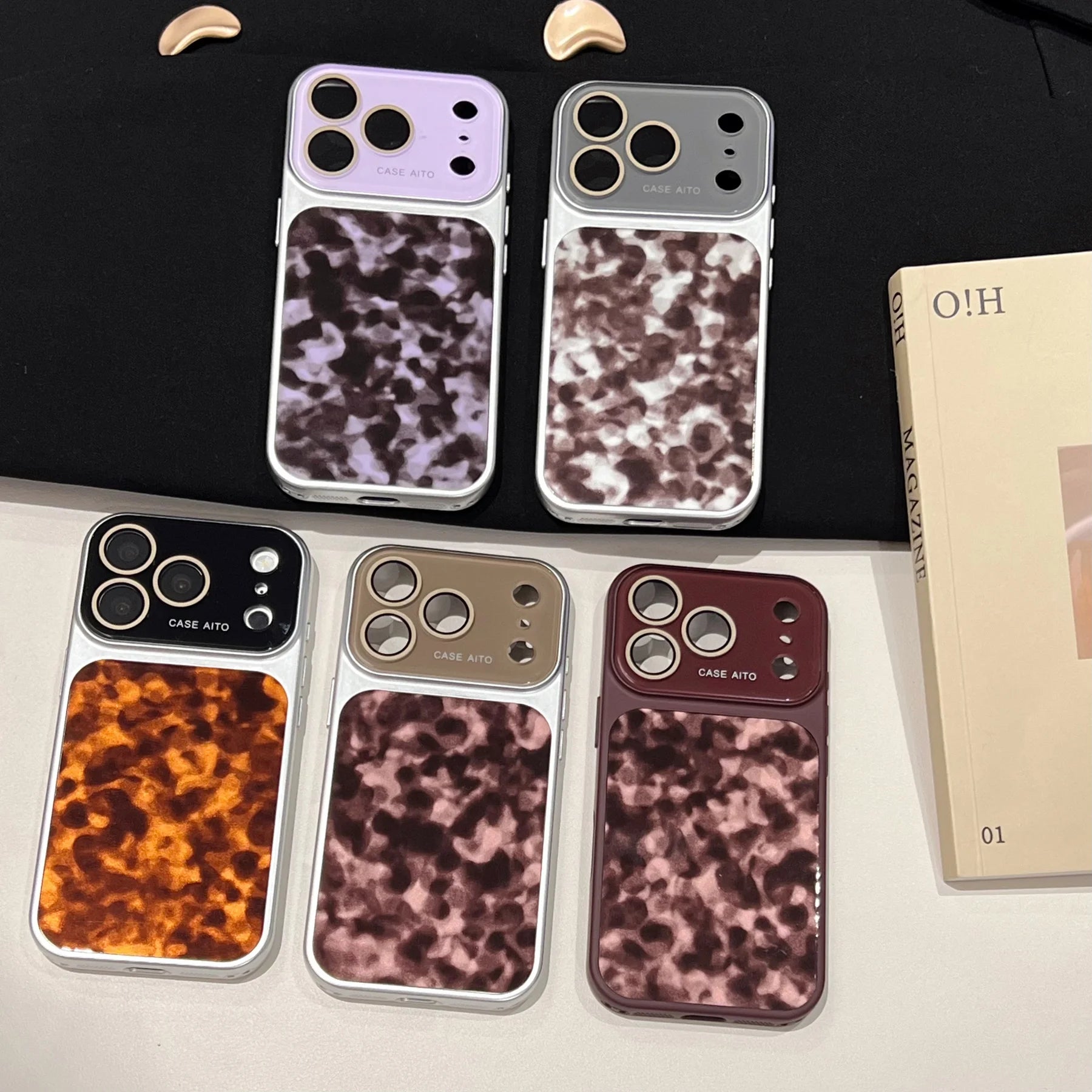 Large Window Leopard Print Shockproof Case For iPhone