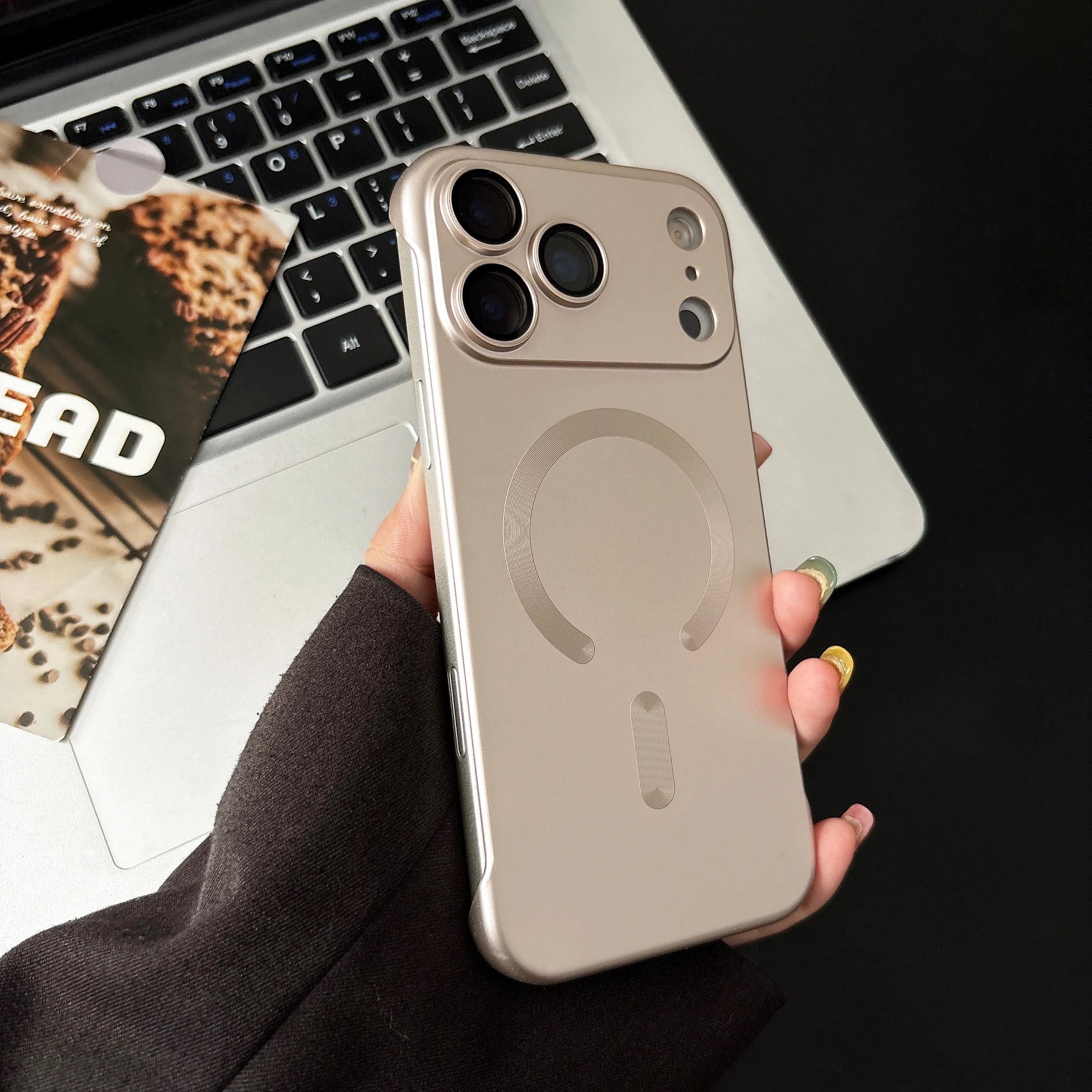 Ultra Thin Matte Magnetic Frameless Case For iPhone