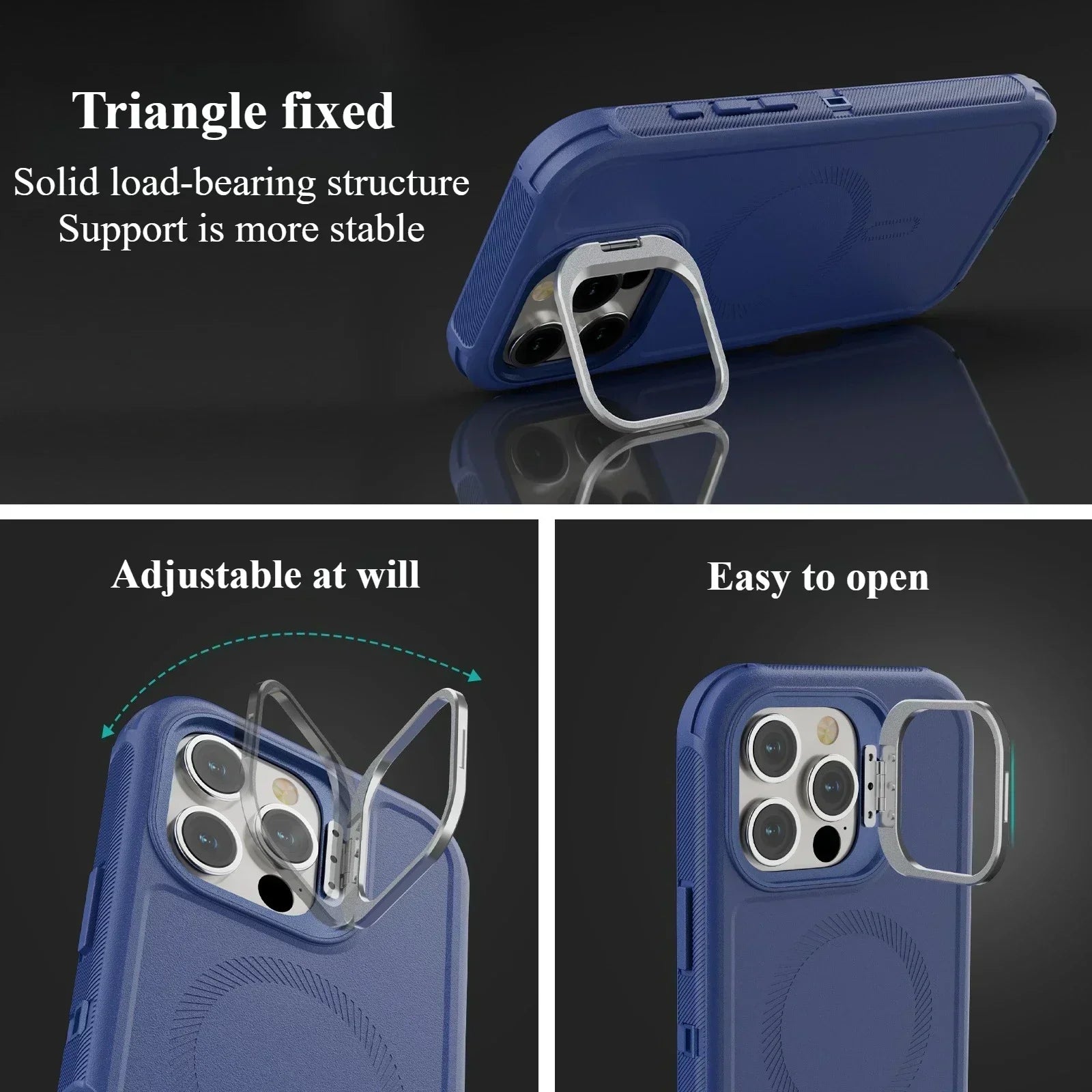 Magsafe Magnetic Alloy Camera Lens Holder Case For iPhone