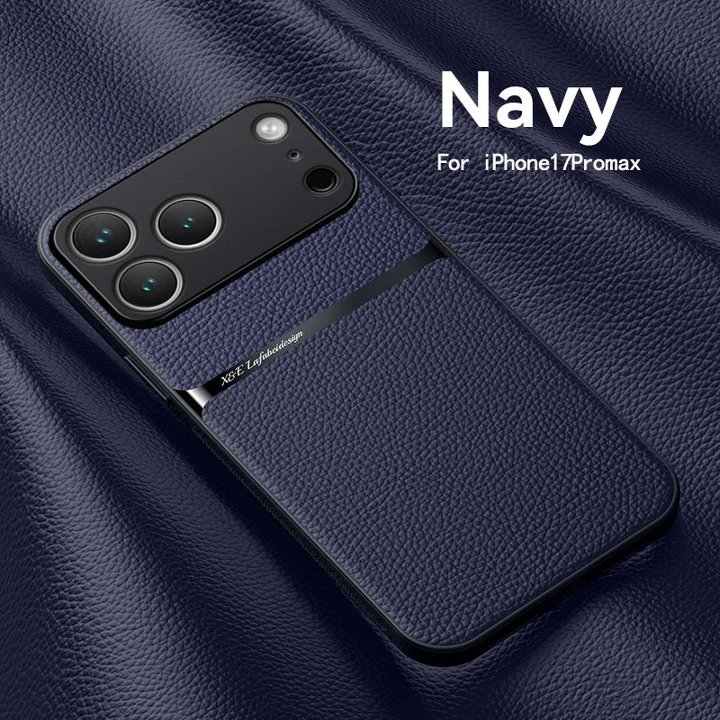 Armor Leather Pattern Case For iPhone