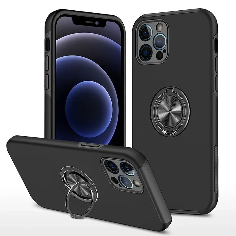 Ring Holder Hard Shockproof Case for iPhone