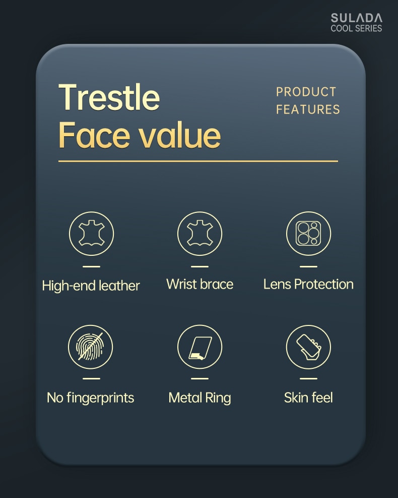 Leather Wristband Hand Strap Case for Samsung